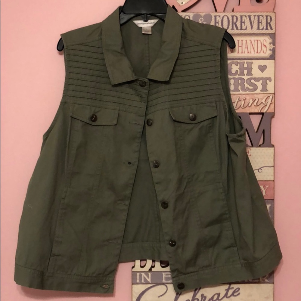 Army green vest XL